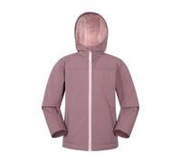 Mountain Warehouse Kids Unisex 'Arctic' Softshell Jacket with Chin Guard Water Resistant Coat Pink - Size 5-6Y