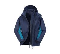 Mountain Warehouse Kids Unisex 'Cannonball' Waterproof Jacket with Multiple Pockets Breathable Warm Coat Navy - Size 7-8Y