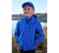 Mountain Warehouse Kids Unisex 'Cannonball' Waterproof Jacket with Multiple Pockets Breathable Warm Coat Medium Blue - Size 5-6Y