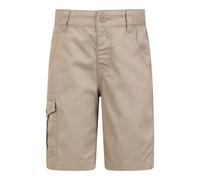 Mountain Warehouse Kids Unisex 'Cargo' Shorts 100% Cotton Adjustable Waistband Casual Summer Bottoms Beige - Size 11-12Y