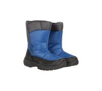 Mountain Warehouse Kids Unisex 'Caribou' Striped Snow Boots Proof Everyday Winter Shoes Blue - Size UK 4