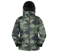 Mountain Warehouse Kids Unisex Childrens/Kids Ravine Printed Lightweight Waterproof Jacket (Khaki Green) - Size 3-4Y