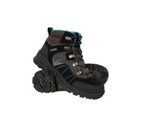 Mountain Warehouse Kids Unisex 'Edinburgh II' Hiking Boots IsoGrip Waterproof Shoes Blue Leather - Size UK 1