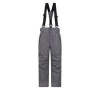 Mountain Warehouse Kids Unisex 'Falcon Extreme' Ski Pants Waterproof Warm Elastic Waist Winter Trouser Dark Grey - Size 7-8Y