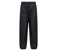 Mountain Warehouse Kids Unisex Fleece Lined Trousers with Taped Seams Breathable Pants Black - Size 7-8Y