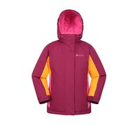 Mountain Warehouse Kids Unisex 'Honey' Ski Jacket Adjustable Cuffs Snow proof Fleece Lined Winter Coat Berry - Size 3-4Y