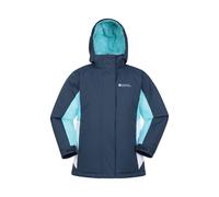 Mountain Warehouse Kids Unisex 'Honey' Ski Jacket Adjustable Cuffs Snow proof Fleece Lined Winter Coat Navy - Size 9-10Y