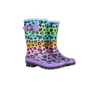 Mountain Warehouse Kids Unisex Mid Height Rubber Wellies Waterproof Easy Clean Sturdy Grip Rain Boots Medium Blue - Size UK 1