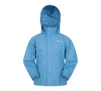 Mountain Warehouse Kids Unisex 'Pakka' Jacket Waterproof Wind Resistant Stylish Travelling Hooded Coat Blue Polyamide - Size 13Y