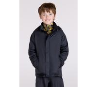 Mountain Warehouse Kids Unisex 'Pakka' Jacket Waterproof Wind Resistant Stylish Travelling Hooded Coat Black Polyamide - Size 13Y