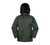 Mountain Warehouse Kids Unisex 'Pakka' Jacket Waterproof Wind Resistant Stylish Travelling Hooded Coat Khaki Polyamide - Size 5-6Y