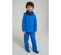 Mountain Warehouse Kids Unisex 'Pakka' Overtrousers with Taped Seams Waterproof Breathable Pants Blue/Navy - Size 13Y