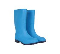 Mountain Warehouse Kids Unisex Plain Wellies PVC Outer Deep Lugs Waterproof Outdoors Rain Boots Blue - Size UK 5