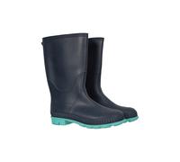 Mountain Warehouse Kids Unisex Plain Wellies PVC Outer Deep Lugs Waterproof Outdoors Rain Boots Navy - Size UK 12 Kids