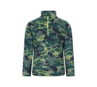 Mountain Warehouse Kids Unisex 'Pursuit' Printed Hoodie Anti Pill Half Zip Warm Cosy Pullover Lime Green - Size 2-3Y