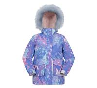 Mountain Warehouse Kids Unisex 'Ranger' Printed Parka Jacket Water Resistant Warm Cosy Coat Lilac Fleece - Size 13Y