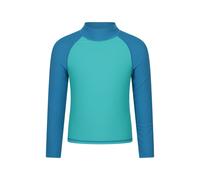 Mountain Warehouse Kids Unisex Rash Vest Long Sleeve Sun Protection Quick Dry Stretchy Swimwear Teal - Size 13Y