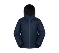 Mountain Warehouse Kids Unisex 'Ravine' Padded Jacket with Chin Guard Waterproof Warm Cosy Coat Navy - Size 7-8Y