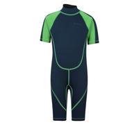 Mountain Warehouse Kids Unisex Shorty Wetsuit Neoprene Fabric Flat Seams Surf Diving Swimwear Green - Size 9-10Y