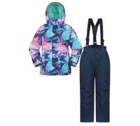 Mountain Warehouse Kids Unisex Ski Jacket and Trousers Set Snowproof Fleece Lined Warm Outdoor Ski Outfit Purple - Size 13Y
