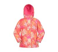 Mountain Warehouse Kids Unisex 'Snowdrop' Printed Ski Jacket with Detachable Hood Snow Proof Orange - Size 13Y