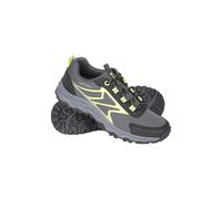 Mountain Warehouse Kids Unisex Softshell Walking Shoes with Deep Lugs Hiking Sneakers Green Textile - Size UK 3