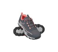 Mountain Warehouse Kids Unisex Softshell Walking Shoes with Deep Lugs Hiking Sneakers Light Grey Textile - Size UK 12 Kids
