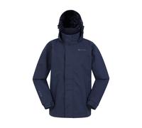 Mountain Warehouse Kids Unisex 'Solar' Waterproof Jacket with Adjustable Cuffs Everyday Coat Navy - Size 13Y