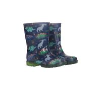 Mountain Warehouse Kids Unisex 'Splash' Toddler Light Up Wellies Waterproof Flashing Sole Rain Boots Shoes Navy - Size UK 9