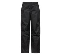 Mountain Warehouse Kids Unisex 'Spray' Waterproof Overtrousers with Taped Seams Breathable Pants Black - Size 13Y