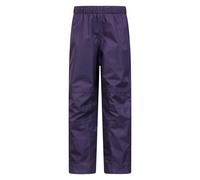 Mountain Warehouse Kids Unisex 'Spray' Waterproof Overtrousers with Taped Seams Breathable Pants Purple - Size 7-8Y