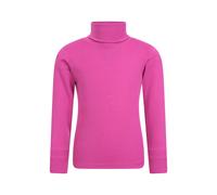Mountain Warehouse Kids Unisex 'Talus' Roll Neck Top Quick Wicking Breathable Active Base Layer Pink - Size 2-3Y