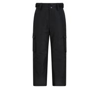 Mountain Warehouse Kids Unisex 'Titan' Cargo Snow Pants Water Resistant Adjustable Waist Winter Trouser Black - Size 3-4Y