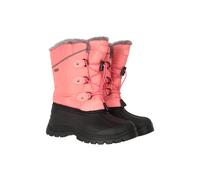 Mountain Warehouse Kids Unisex 'Whistler' Snow Boots with Deep Lugs Sherpa Lined Proof Shoes Coral Textile - Size UK 4