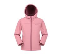 Mountain Warehouse Kids Water Resistant Soft Shell Jacket - Light Pink - 5-6 Years - Light Pink - 93% Polyester/7% Elastane