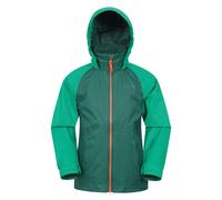 Mountain Warehouse Torrent II Kids Waterproof Jacket - Ripstop Outer Rain Coat, Taped Seams, Mesh Lined, Zipped Pockets - For Travelling, Camping, School Khaki (Lightweight) Kids Size 11-12 Years
