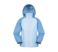 Mountain Warehouse Torrent II Kids Waterproof Jacket - Ripstop Outer Rain Coat, Taped Seams, Mesh Lined, Zipped Pockets - Spring Summer, Travelling, Camping Teal (Lightweight) Kids Size 5-6 Years