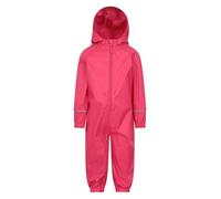 Mountain Warehouse Kids Waterproof Rain Suit - Toddler High Vis, Breathable Hooded Coverall Rain Suit, One Piece Jumpsuit, Taped Seams Trench coat - Spring Summer Pink Baby Size 6-9 Months