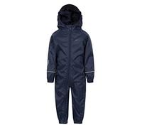 Mountain Warehouse Kids Waterproof Rain Suit, Toddler High Vis Suit, Breathable Hooded Coverall Rain Suit, One Piece Jumpsuit, Taped Seams Trench coat Blue Baby Size 6-9 Months
