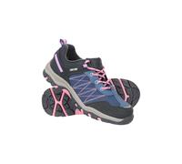 Mountain Warehouse Stampede Kids Walking Shoes - Lightweight & Waterproof Sneakers with Suede & Mesh Upper for Boys & Girls - for Spring Summer, Wet Weather Lilac Junior Shoe Size 3