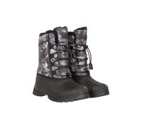 Mountain Warehouse Whistler Kids Unisex Snow Boots - IsoDry, Fleece Lining, Speed Lacing System, Deep lugs - Best for Winter Skiing, Sports, Walking & Outdoors Monochrome (Printed) Kids Shoe Size 3