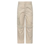 Mountain Warehouse Kids Zip-Off Active Trousers - Khaki - 13 Years - Khaki - 65% Polyester/35% Cotton