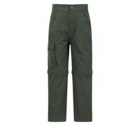 Mountain Warehouse Kids Zip-Off Active Trousers - Khaki Green - Khaki Green - 13 Years - 65% Polyester/35% Cotton