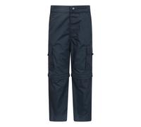 Mountain Warehouse Kids Zip-Off Active Trousers - Navy - Navy - 13 Years - 65% Polyester/35% Cotton