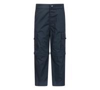 Mountain Warehouse Kids Zip-Off Active Trousers - Navy - Navy - 9-10 Years - 65% Polyester/35% Cotton