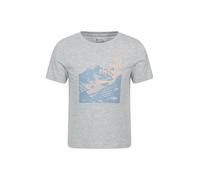 Mountain Warehouse Lake District Kids Short-Sleeved Tee - Cotton, UV Protect Max, Lightweight - Spring Summer, Outdoor Adventures Beige Kids Size 11-12 Years