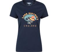 Mountain Warehouse Lake District Printed Womens T-Shirt - Navy - Navy - Size: 20