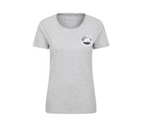 Mountain Warehouse Lake District Tree Ring Printed Womens T-Shirt Cotton Round Neck Breathable Everyday Tee Grey - Size UK 6-8 (Womens)