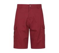 Mountain Warehouse Lakeside Mens Cotton Cargo Shorts Burgundy W38