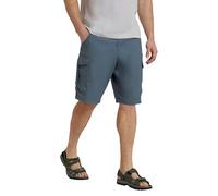 Mountain Warehouse Lakeside Mens Shorts - 100% Durable Twill Cotton Cargo Shorts, Durable Shorts, 6 Pockets - for Walking, Running, Hiking & Camping Blue Men's W30